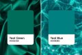 What's the difference between teal blue and teal green?